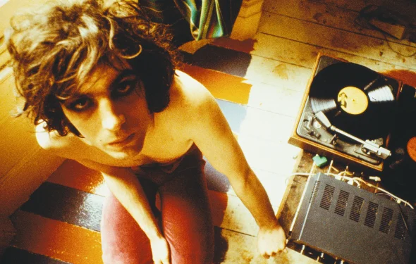 Syd Barrett, Syd Barrett at home, London · 1969. Photograph by Mick Rock.